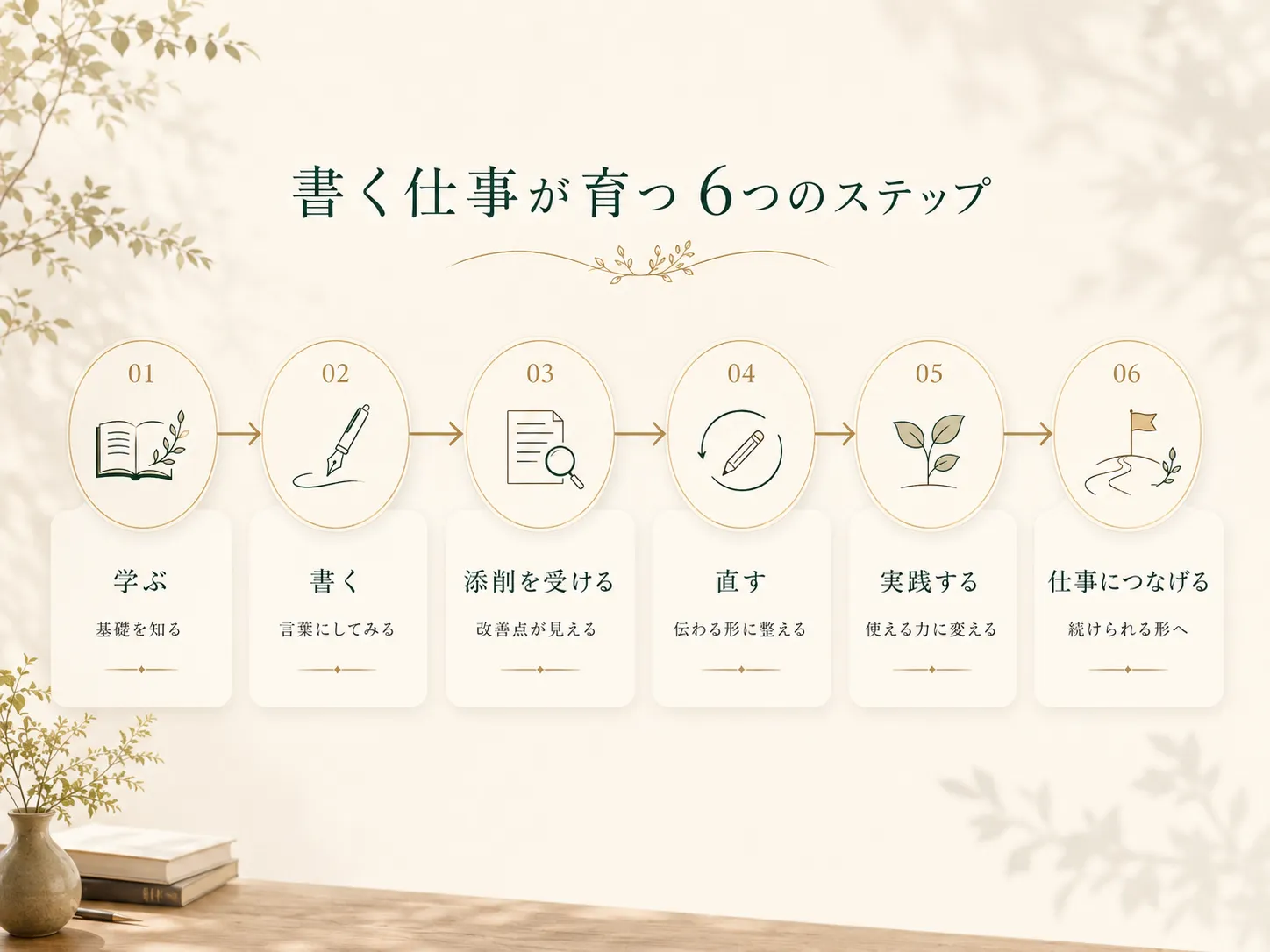書く仕事が育つ6つのステップ
