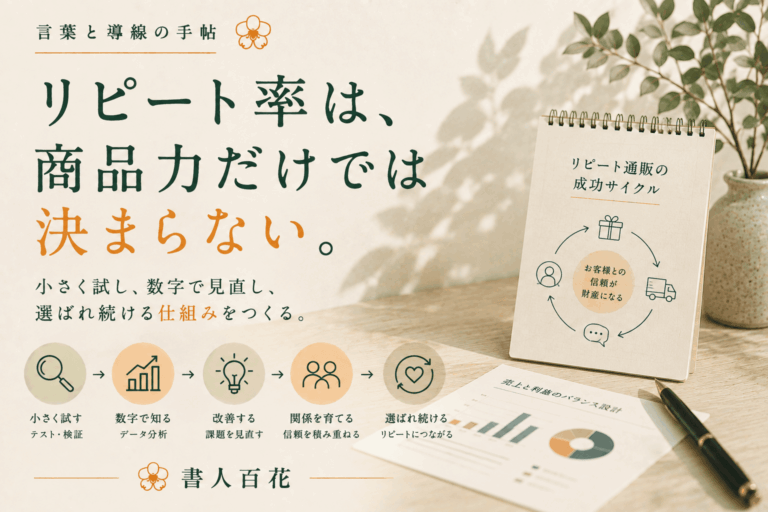 リピート率は商品力だけでは決まらない理由｜購入後の体験と関係設計