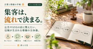 言葉と導線の手帖 テーマのまとめ「集客は、流れで決まる。」